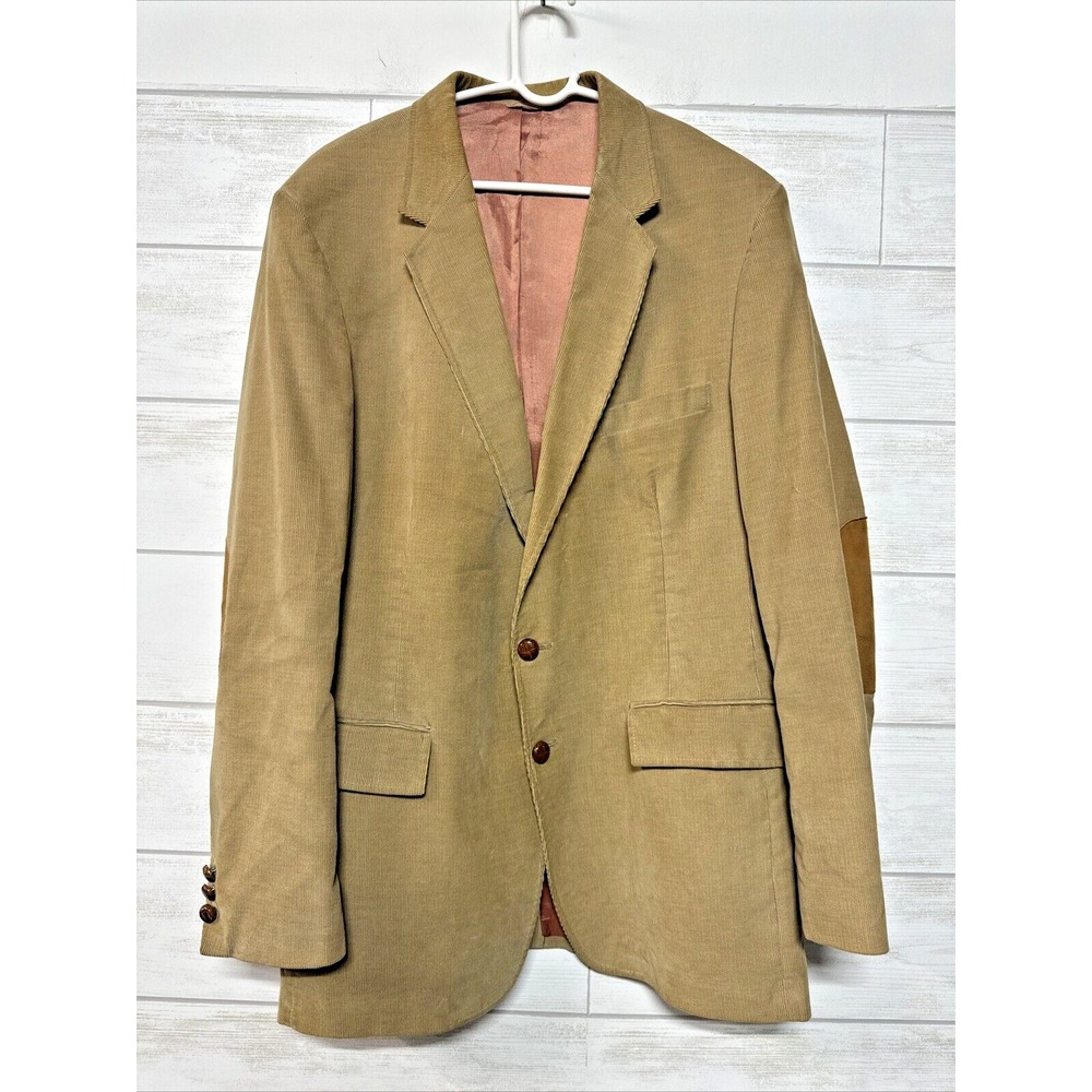 Vintage 80s Levis Tailored Classics Blazer Jacket 44L Mens Brown 2 Button Pocket